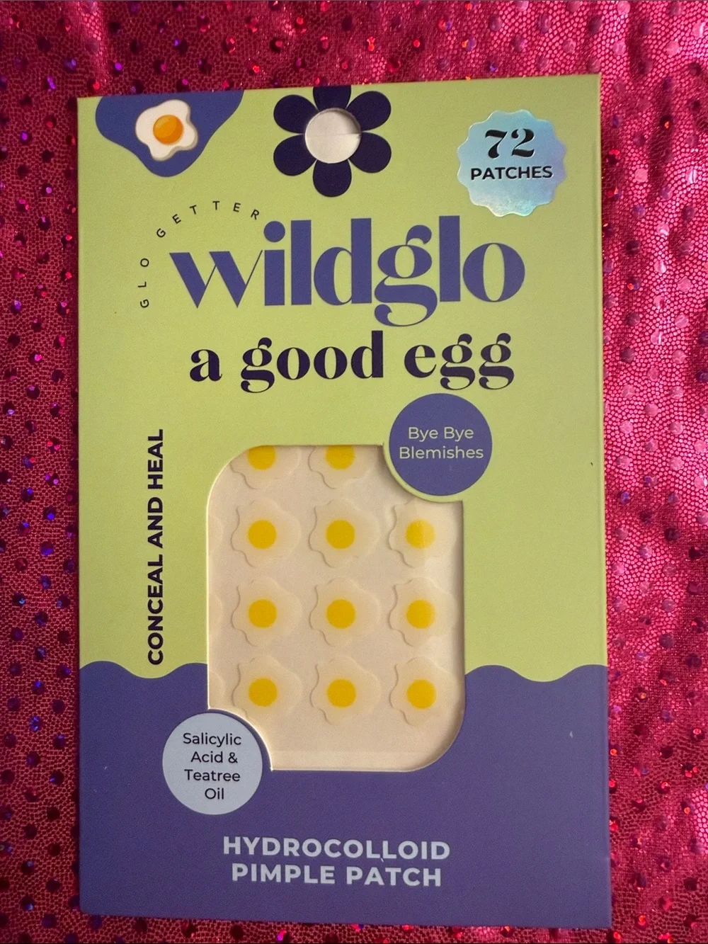 Wildglo A Good Egg Hydrocolloid Pimple Patch - White & Yellow